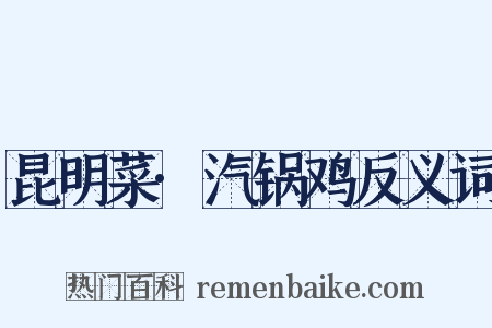 昆明菜·汽锅鸡反义词是什么意思的图片